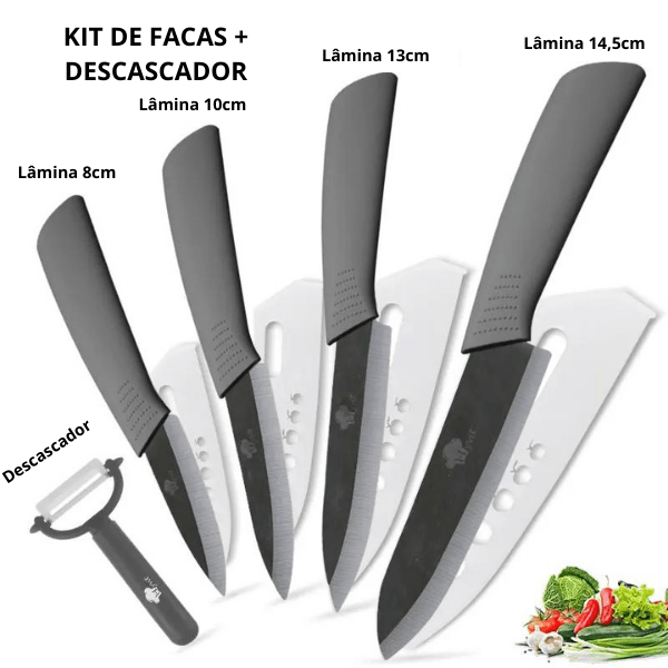 Kit de Facas Cerâmicas