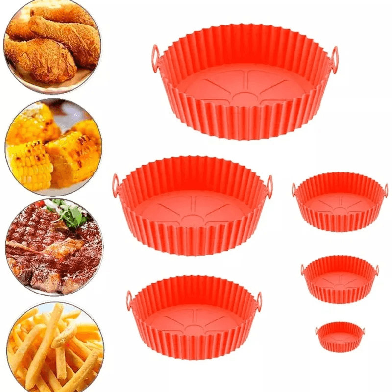 Kit 6 Formas de Silicone Air Fryer